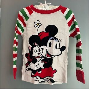 Disney Store Christmas pajama top -Minnie mouse & Figuro the cat